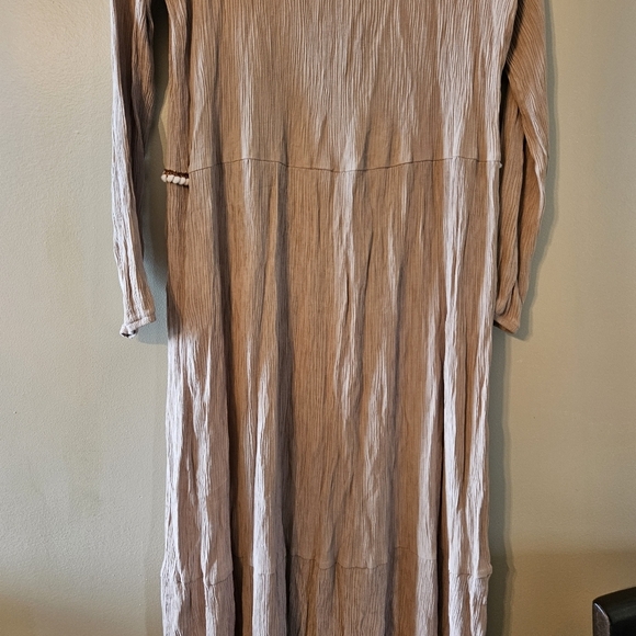 Refka Modest Pleated Long Sleeve Maxi Cream Dress Size US 12. - Picture 10 of 12